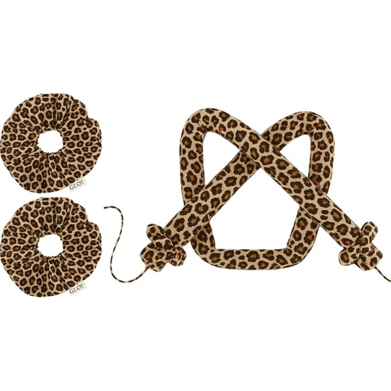 GLOV Coolcurl Satin Heatless Hair Curling Tool Cheetah