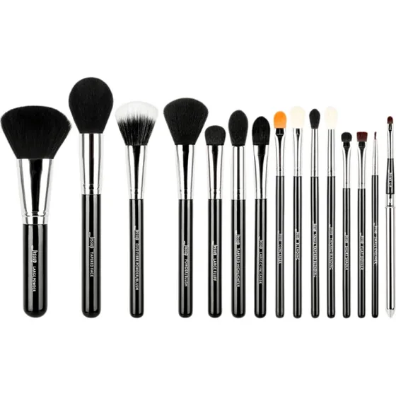 Jessup Zestaw Pędzli do Makijażu Black/Silver 15 szt.