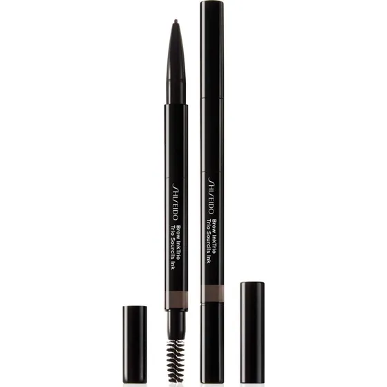 Shiseido Brow InkTrio 03 Deep Brown - Kredka, Puder i Szczoteczka