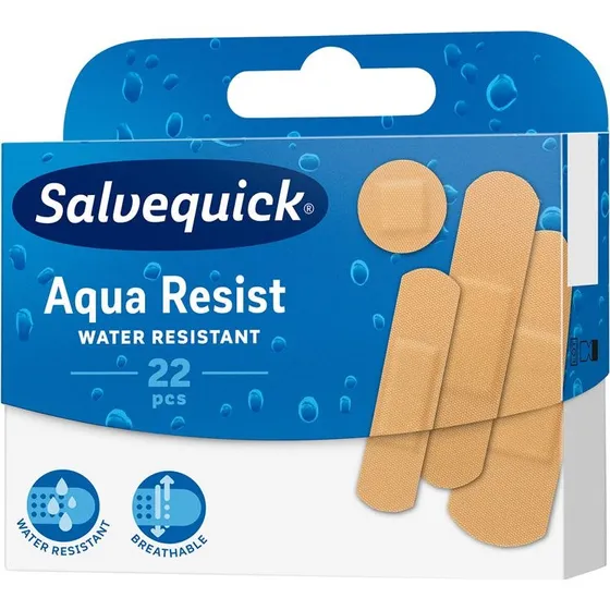 Salvequick Aqua Resist wodoodporne plastry opatrunkowe, 22 szt.