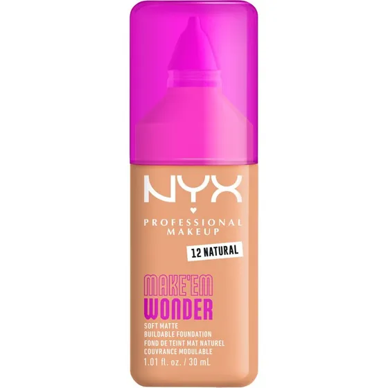 NYX Professional Makeup Make Em Wonder Foundation 12 Natural 30ml