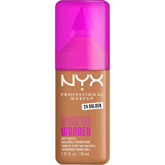 NYX Professional Makeup Make Em Wonder Foundation, 24 Golden, 30ml