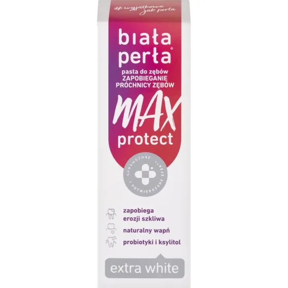 Biała Perła Max Protect Extra White pasta wybielająca 75ml