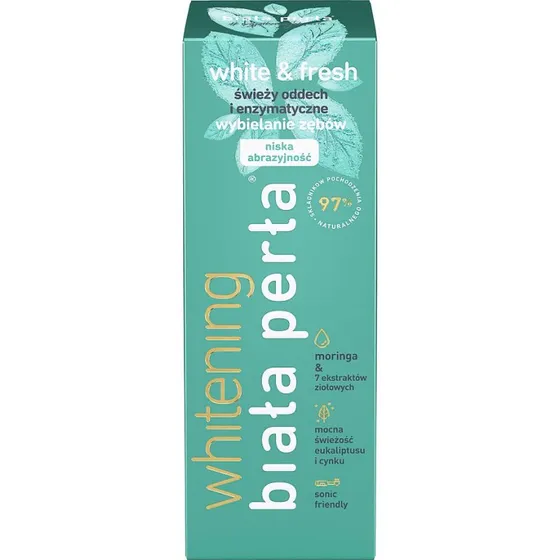 Biała Perła White & Fresh Moringa ziołowa pasta do zębów 75ml