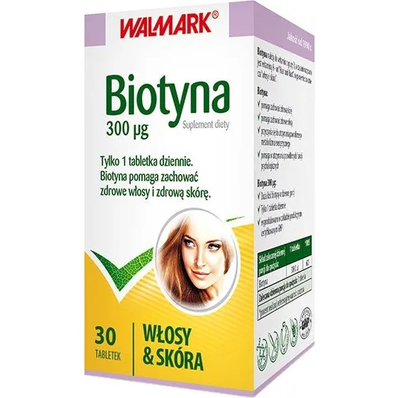 Walmark Biotyna 300µg – suplement diety, 30 tabletek