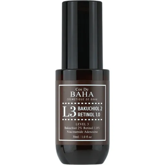 COS DE BAHA L3 Bakuchiol 2% & Retinol 1% Serum, 30 ml