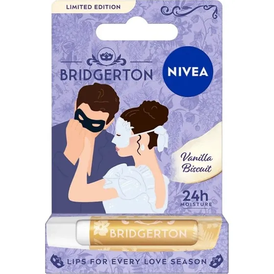 Nivea Bridgerton Edition Sophie & Benedict pomadka do ust Vanilla Biscuit 4.8g
