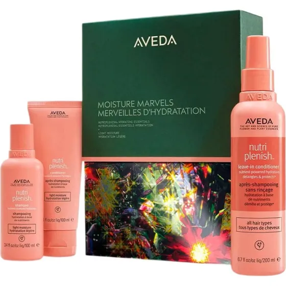 Aveda Nutriplenish Zestaw: Szampon, Odżywka i Odżywka Bez Spłukiwania