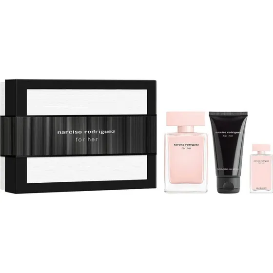 Narciso Rodriguez For Her zestaw: EDP 50ml + 7.5ml + balsam 50ml