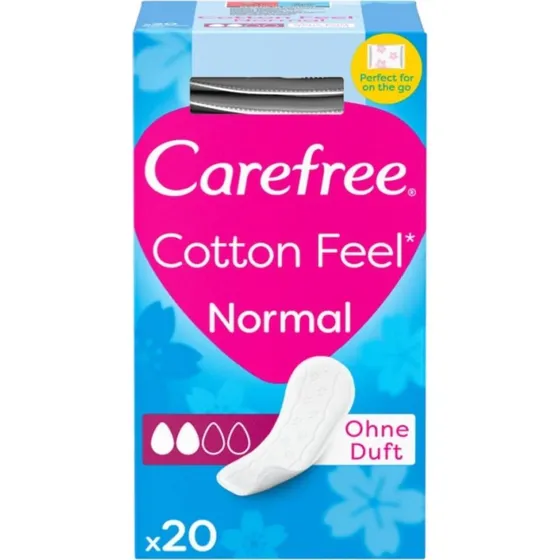 Carefree Cotton Feel wkładki higieniczne nieperfumowane Normal 20 szt.