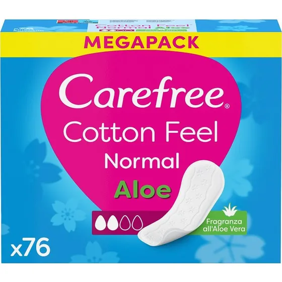 Carefree Cotton Feel Normal wkładki higieniczne Aloe 76 szt.