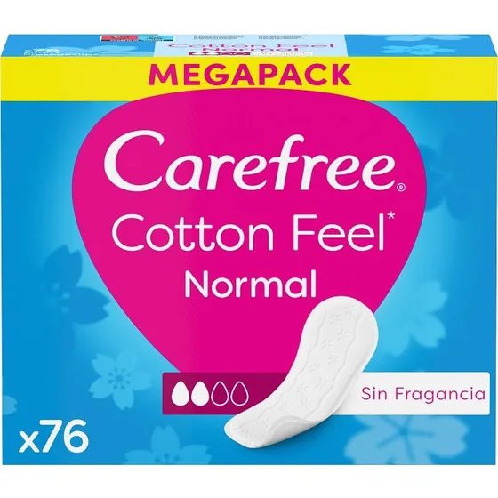 Carefree Cotton wkładki higieniczne nieperfumowane, 76 szt.