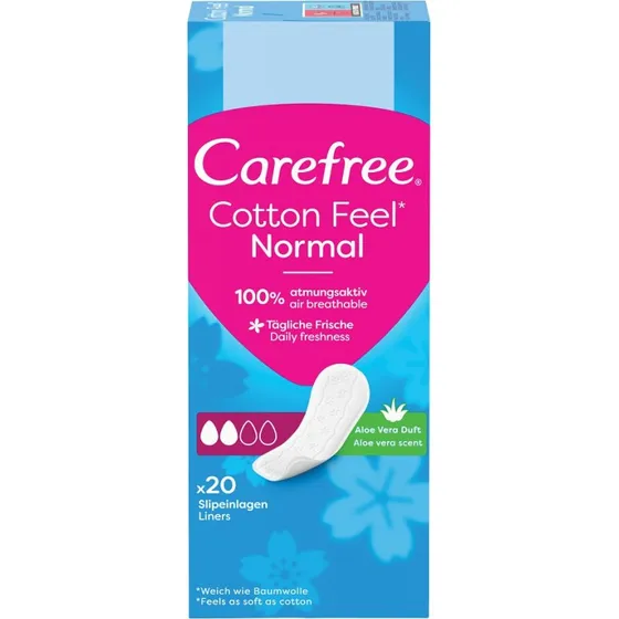 Carefree Cotton Feel Normal wkładki higieniczne aloesowe 20 szt.