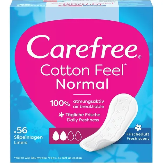Carefree Cotton wkładki higieniczne świeży zapach, 56 szt.