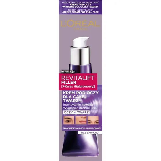 L'Oreal Paris Revitalift Filler Krem pod oczy z kwasem hialuronowym 30ml