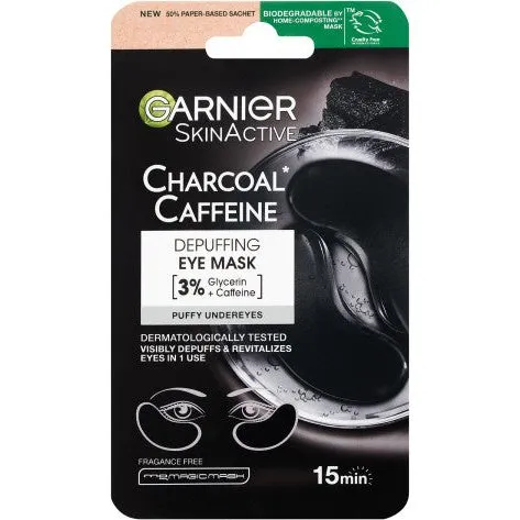 Garnier Charcoal + Caffeine płatki pod oczy redukujące opuchliznę 5g