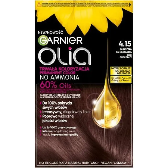 Garnier Olia 4.15 Mroźna Czekolada - Farba do włosów