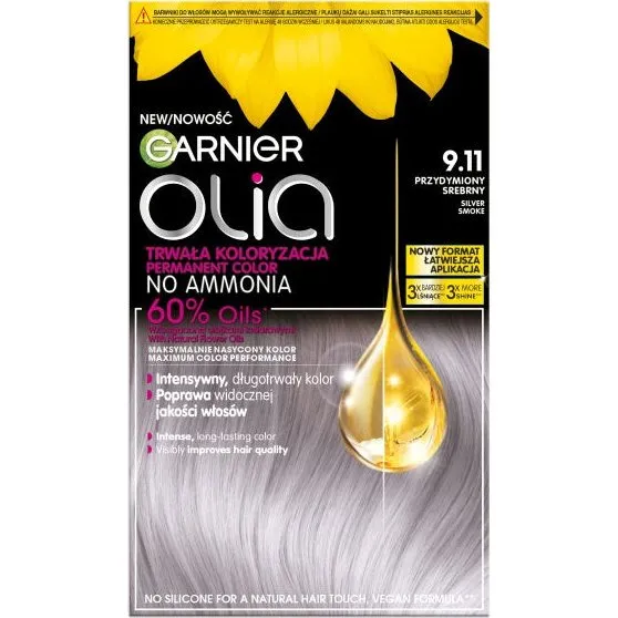 Garnier Olia 9.11 Przydymiony Srebrny - Farba do włosów