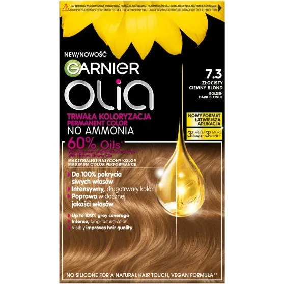 Garnier Olia 7.3 Złocisty Ciemny Blond - Farba do włosów