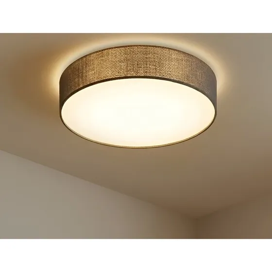Lampa sufitowa Lindby Sebatin Ø50 – Szara/Biała/Nikiel