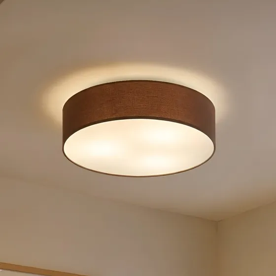 Lindby Sebatin Lampa Sufitowa Ø50 Brown/White/Nickel
