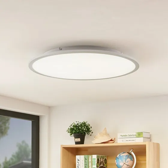 Lindby Narima Lampa sufitowa LED 4000K Ø60 cm, srebrna