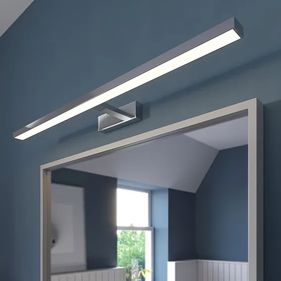 Lindby Jukka LED L90 Chrome - Lampa ścienna do łazienki 90 cm