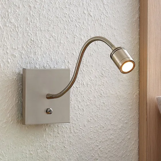 Lindby Legera LED Lampa Ścienna Nikiel - Elastyczne Ramię