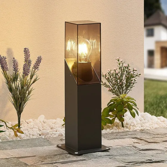 Słupek oświetleniowy Lucande Fiola 40 cm, antracyt, IP54