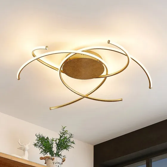 Lindby Yareli Lampa Sufitowa LED Gold Ø 70 cm