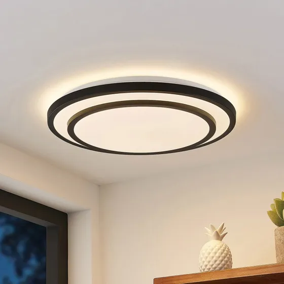 Lindby Essina LED Lampa Sufitowa Dim. CCT Black/White