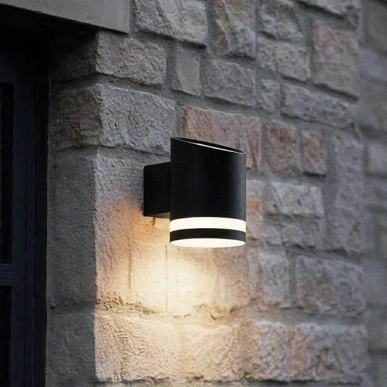Kinkiet solarny LED Bentlas Lindby, antracyt, stal nierdzewna