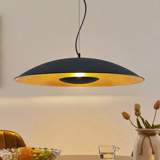 Lampa wisząca Lindby Narisara Ø80 Black/Gold