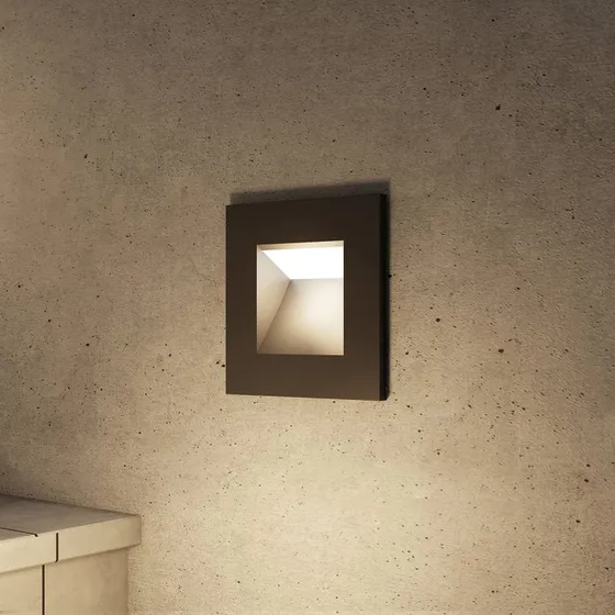 Arcchio Zamo Lampa Wpuszczana Ścienna IP65 Black G9