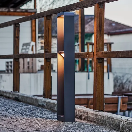 Lindby Darko LED Lampa Ogrodowa H100 Alu - 100cm, Szara