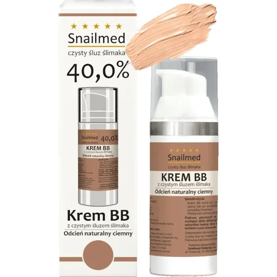 Snailmed Krem BB 40% Śluzu Ślimaka Ciemny 30 ml