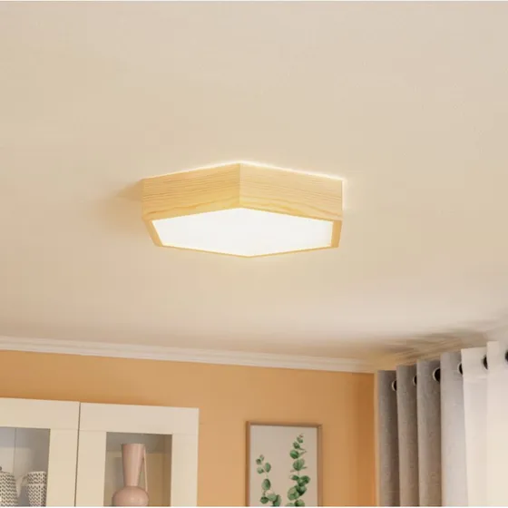 Envostar Lampa sufitowa Hagen, drewno sosnowe, sosna naturalna
