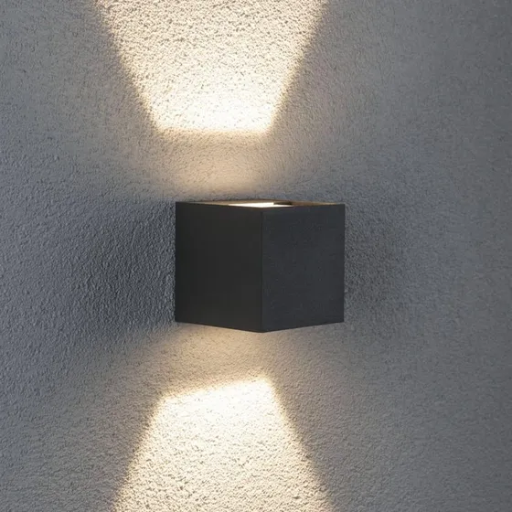 Paulmann Cybo Kinkiet Zewnętrzny LED 8x8 cm Szary 2700K