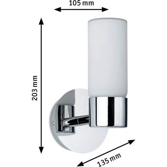 Paulmann Eleon Kinkiet IP44 Chrom/Opal - Lampa ścienna