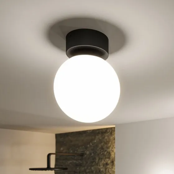 Paulmann Gove Lampa sufitowa LED, czarna, IP44, kula