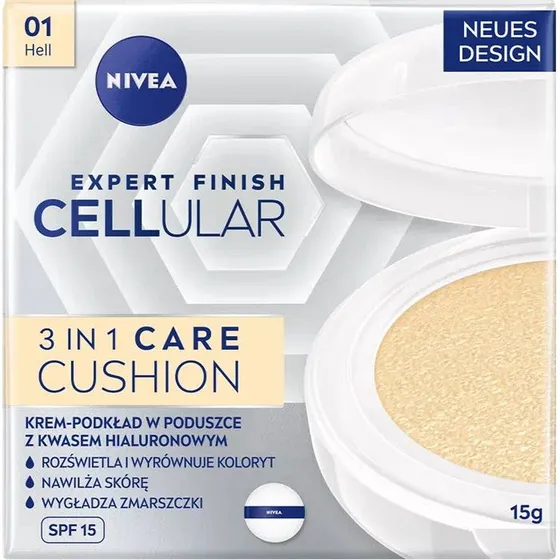 Nivea Expert Finish Cellular 3in1 Care Cushion SPF 15 01 Light 15ml