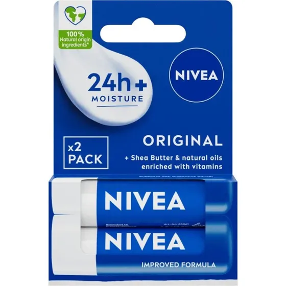 Nivea Pomadka do ust Original Care 2x4.8g