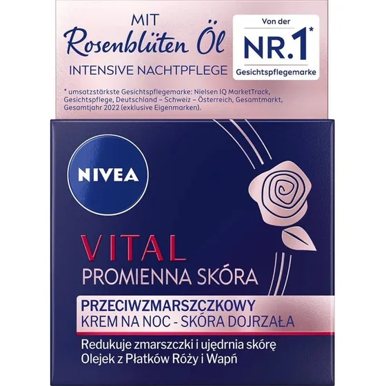 Nivea Vital Promienna Skóra przeciwzmarszczkowy krem na noc 50ml