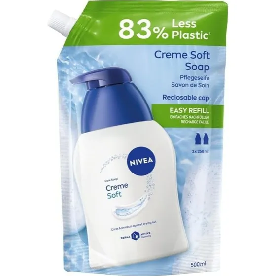 Nivea Care Soap Soft Cream mydło w płynie refill 500ml