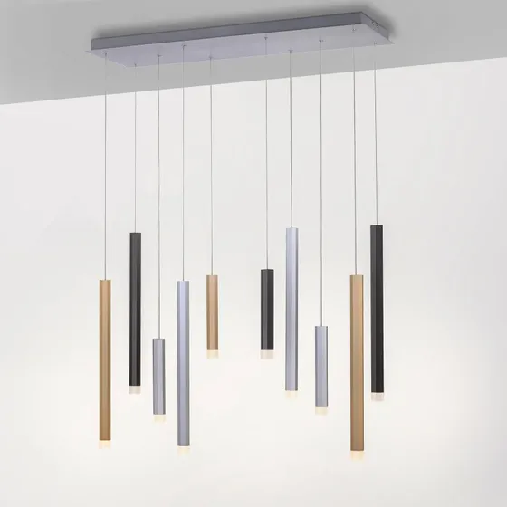 Lampa wisząca LED PURE Gemin – kolorowa, 10-punktowa
