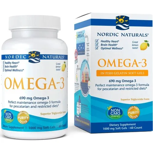 Nordic Naturals Omega-3 690 mg w elatynie rybnej