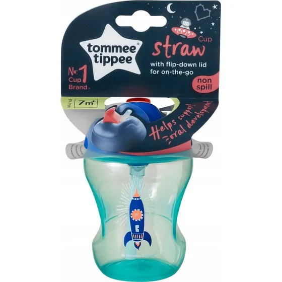 Tommee Tippee Kubek Niekapek ze Słomką 230ml (7m+) Boy
