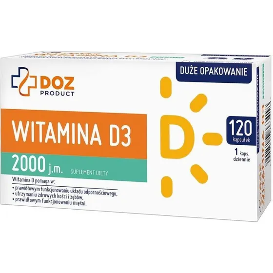 Doz Witamina D3 2000 J.M. 120 szt.