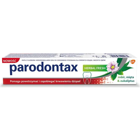 Parodontax Herbal Fresh Pasta do zębów Imbir, Mięta, Eukaliptus 75ml