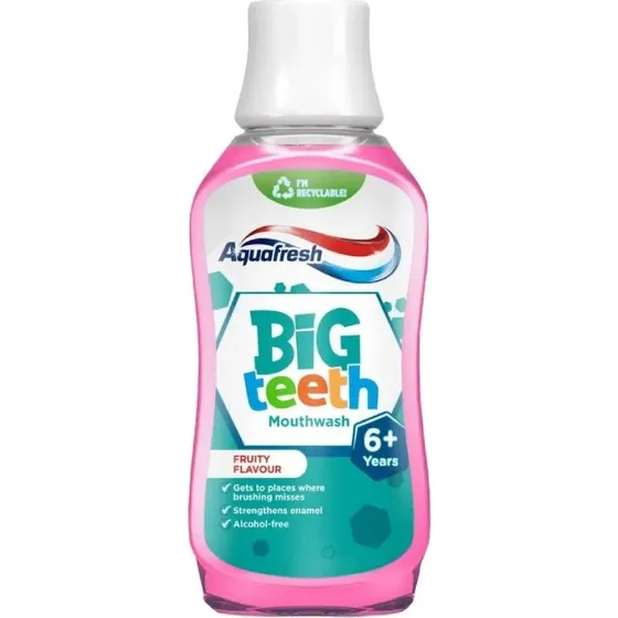 Aquafresh Big Teeth płyn do płukania jamy ustnej dla dzieci 6+ 300ml